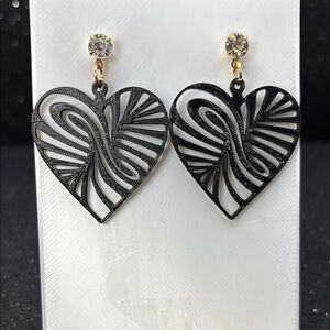 Black Heart Earrings